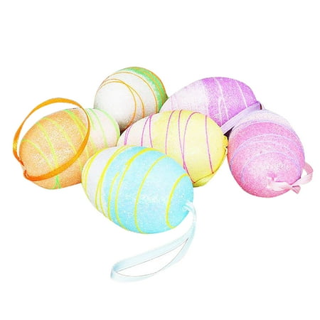 

YUEHAO Hangs Easter Foam Decorations Easter Holiday Party Home Furnishing Pendants Easter Foam Egg Pendant Multicolor