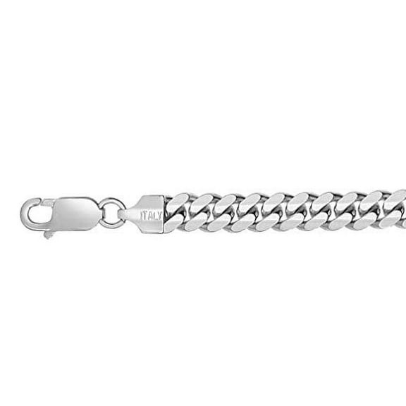 JewelStop .925 Sterling Silver 6.2mm Miami Cuban Link Chain Necklace, Lobster Clasp - 24 Inches, 55gr.