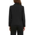 thumbnail image 3 of INSPIRE CHIC Double Breasted Blazer for Women's Notched Lapel Long Sleeve Work Office Suit Jackets XS Black, 3 of 6