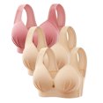 thumbnail image 2 of Woman's Embroidered Glossy Comfortable Breathable Bra Underwear No Rims, 2 of 3