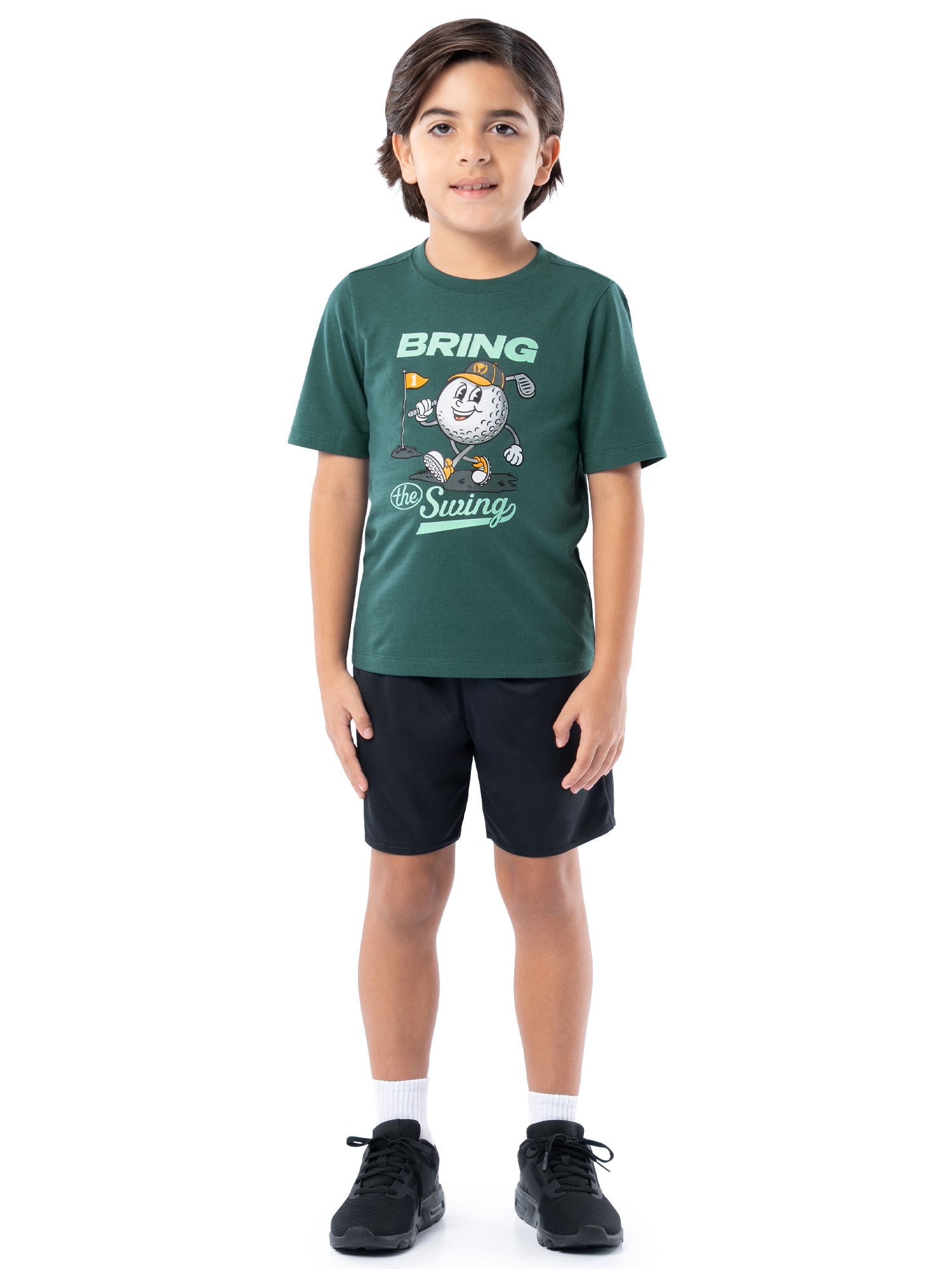 Athletic Works Boy's Short Sleeve Graphic T-Shirt, Sizes 4-18 & Husky