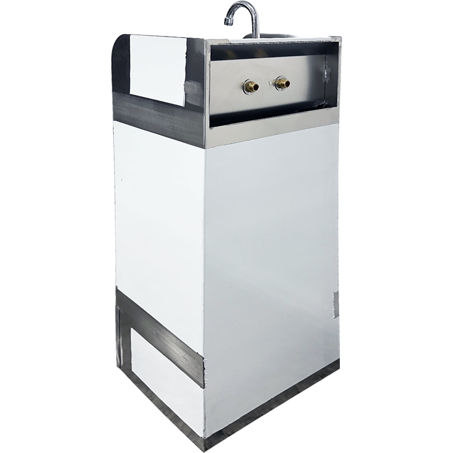 NSF 17" x 42" Hand Sink & Mop Sink Combo – Stainless Steel Utility Station with 7" Faucet