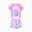 Rose, variante sur Disney Stitch Fille Tout-Petit/enfant 1 Pce Maillot de Bain à Épaules Dénudées à Volants UPF 50+ à Imprimé Floral/rayures Colorées