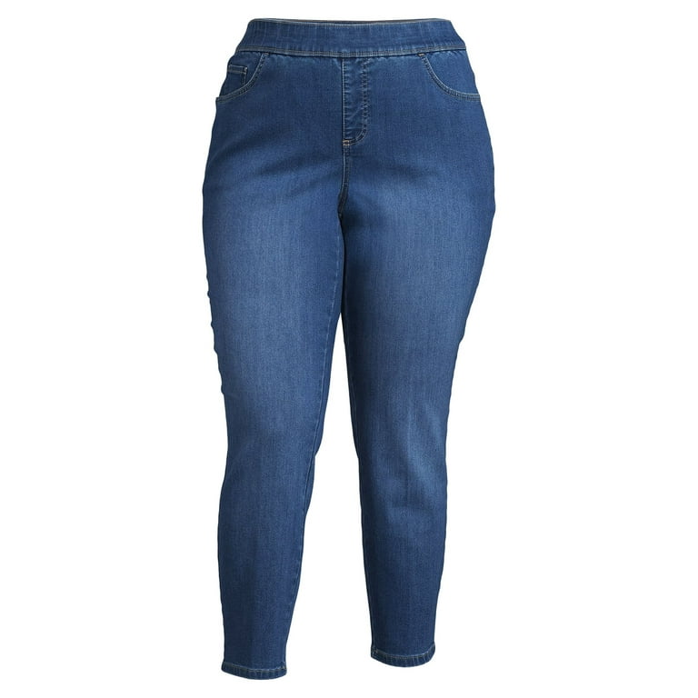 Women's Pull On Denim Jeans - Soft and Lightweight with a Bit of