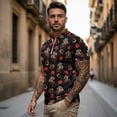 thumbnail image 3 of Binienty Derby Rose Horse Matching Golf Shirts Fashion Men Women Funny Couple Golf Shirts Versatile Quarter Zip Pullover Short Sleeve Tennis Tops for Running Casual, 3 of 7