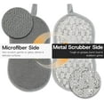 thumbnail image 4 of Multi-Purpose Scrub Kitchen Sponges – 12 Pack Dish Sponge, Dual-Sided Non-Scratch Microfiber & Metal Scrubber, Reusable Heavy Duty Sponges for Dishes, Pots, Glass, Sink, Stovetop & Bathroom, 4 of 9