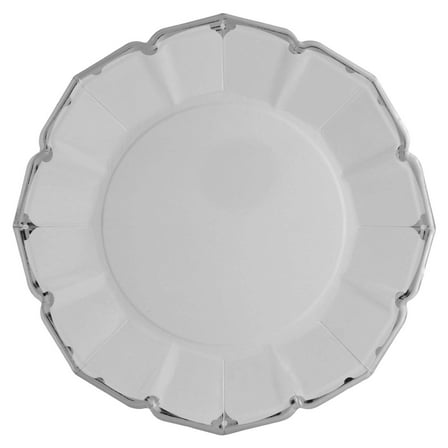 Gray Dinner Plates With Silver | Unique Porcelain  Inspired Plates