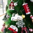 thumbnail image 2 of Christmas Craft Hanging Pendants House Postbox Drum Cartoon Car Van Crutch Xmas Tree Wreath Drop Ornaments Party Gifts Supplies, 2 of 5