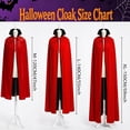 thumbnail image 2 of Vampire Cloak Costume - Adult Halloween Costume - Double-sided Standing Collar Cloak in Black and Red, 2 of 4