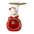 thumbnail image 1 of Estatua de gato, organizador de mesa, decoración, regalos, estatuilla de resina de estilo nórdico, bandeja de joyería, bandeja de almacenamiento para Estilo B Macarena Llavero de estatua, 1 of 3
