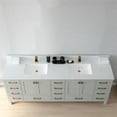 thumbnail image 3 of Shannon 84" Double Sink Bathroom Vanity White Stone Top in Gray No Mirror, 3 of 10