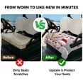thumbnail image 4 of Golf Cart Seat Covers for 2 Seater,Christmas Microfiber Cart Seat Towel Blanket,Cute Santa Claus Reindeer Red Xmas Balls Snowy Grey Absorbent NonSlip Bench Seats Protector for Golf Course 51"x31", 4 of 9