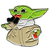 EL8-009 Baby Yoda Parody pin eating Elf on the Shelf inspired by Star Wars Grogu The Child Mandalorian