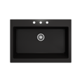thumbnail image 6 of Bocchi 1551-0120 Nuova Pro 34" Undermount Single Basin Fireclay Kitchen Sink - Black, 6 of 7