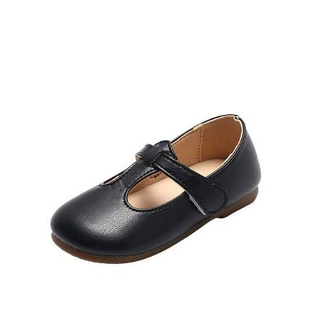 Clearance Sales Baby Girl Children s Princess Shoes Soft-soled Baotou Anti-collision Soft-soled Small Leather Shoes 5-6 Years