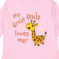thumbnail image 4 of Inktastic My Great Uncle Loves me- cute giraffe Boys or Girls Long Sleeve Toddler T-Shirt, 4 of 5