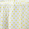 thumbnail image 2 of Efavormart 14FT 10 Mil Thick | Polka Dots Pleated Plastic Table Skirts - Disposable Table Skirt Spill Proof - White/Yellow, 2 of 8