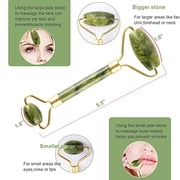 Jade Gua Sha Facial Massager Set - 5 in 1 Skin Care Tools with Roller and Massager