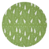 Green Christmas Tree Pattern Round Blanket,Comfortable Soft Flannel Throw Blanket,All Season,Warm Lightweight Blankets for Sofa Bed Couch Living Room Chair 47"x47"