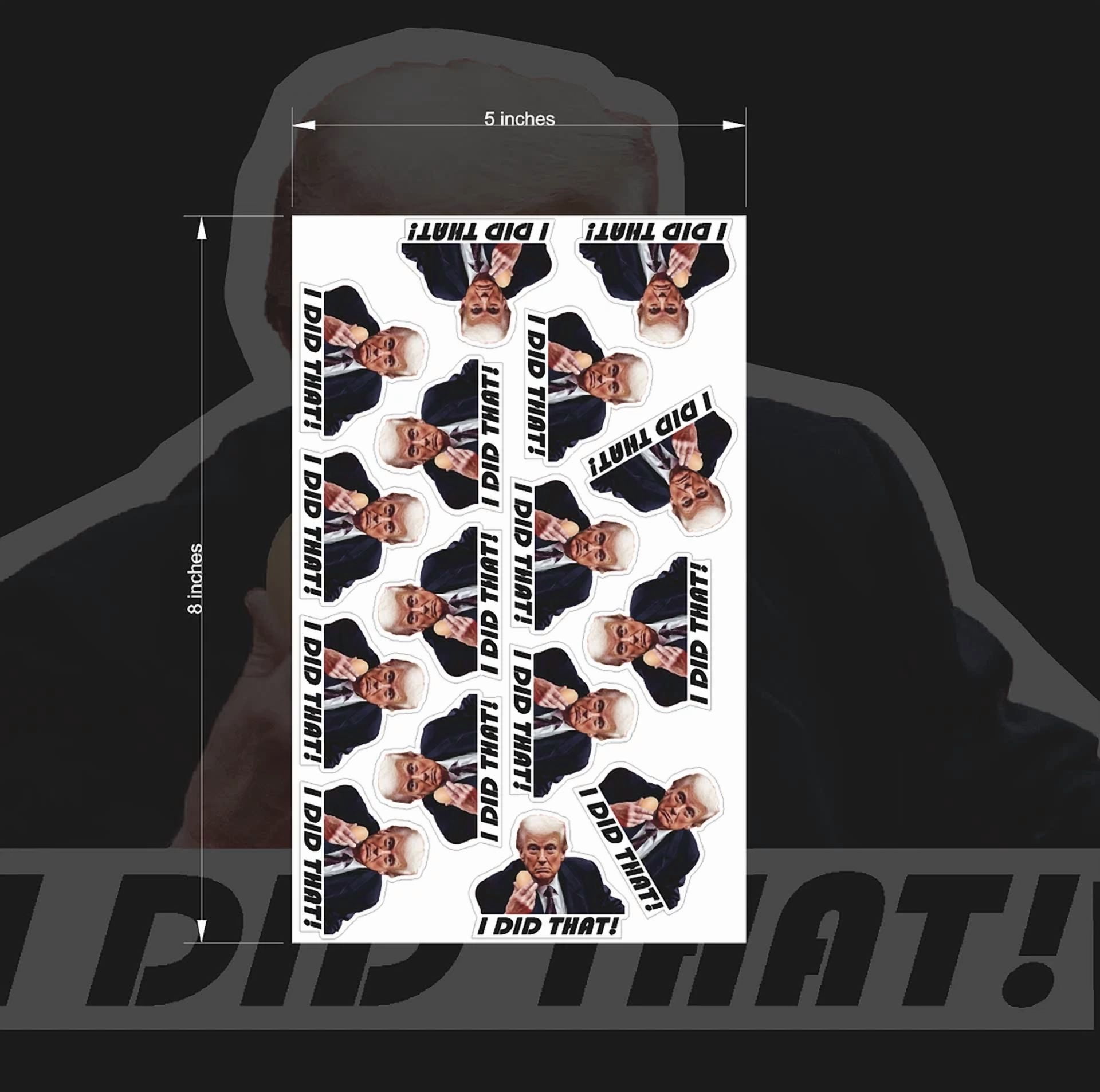 Trump Sticker Sheets, I Did That! Egg Price Stickers 2025 Maga 64 Total Stickers