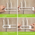 thumbnail image 4 of 4Pcs Child Safety Locks, Baby Proofing Cabinet Lock U Shaped Baby Safety Latch Adjustable Childproof Sliding No Drilling Kids Safety Lock for Drawers Fridge Closet Cupboard, 4 of 9