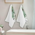 thumbnail image 4 of Watercolor Teal Pumpkins 2 PCS Hand Towels for Bathroom, Green Leaves Fall Halloween Kitchen Towel Ultra Soft and Absorbent Decorative Fingertip Face Bath Towels for Spa & Hotel, 28.3"x 14.4", 4 of 5