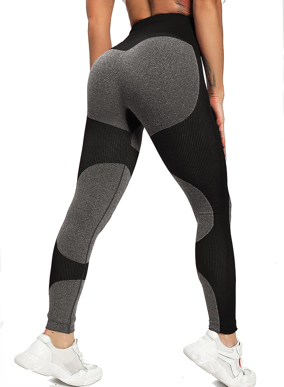 SEASUM - SEASUM Women's High Waist Yoga Pants Seamless Workout Leggings ...