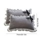 thumbnail image 3 of CaiYueKe Lace Ruffled Pillowcases Set of 2 - Brushed Soft Decorative Bow Rose Print Pillow Covers for Bedroom Sofa Couch, Elegant Pillow Shams for Home Decor, 3 of 7