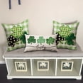 thumbnail image 4 of St Patricks Day Pillow Covers 12x20 Plaid and Polka Dots Lucky Clover Decor Throw Pillow Cover St Patricks Cushion Case Decoration for Sofa Home E, 4 of 6