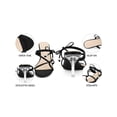 thumbnail image 4 of BLISSFUL STEP Bow Knot Heeled Sandal Slip-On Open-Toe Stiletto Heel Strappy Rhinestone Sandals for Women Black (Size 6), 4 of 7