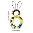 thumbnail image 2 of Easter Bunny Head Shaped Artificial Wreath, Cute Bunny Ear Decor for Front Door Hanging and Window Display, Perfect Easter/Spring Home Decoration, Faux Floral Wreath for Indoor Outdoor, 18*9in, B, 2 of 6