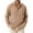 Khaki, variant on YODETEY Men's Long Sleeve Casual Cotton Button Down Shirt, Solid Collar Dress Shirts with Chest Pocket,Size S-3XL