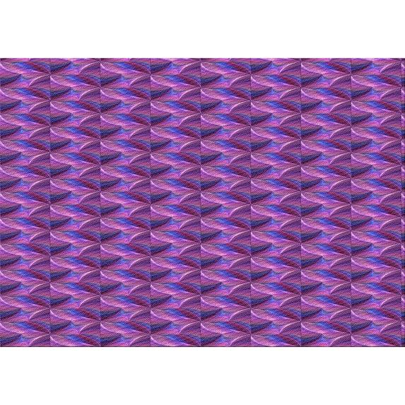 Ahgly Company Indoor Rectangle Patterned Jasmine Purple Area Rugs, 3' x 5'