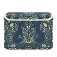 thumbnail image 7 of Yayeee Collapsible Cube Storage Bin with Lid Fabric Closet Decorative Basket with Handles, Shadowy Forest Pattern, 7 of 7