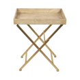 thumbnail image 4 of hometrends Marmora Gold/Natural Fold Away Rectangle Accent Table, 4 of 5