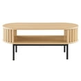 thumbnail image 4 of Modway Fortitude Oval Wood Coffee Table with Open Storage in Oak, 4 of 9