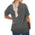 thumbnail image 5 of XCHQRTI Women Dragonfly Tshirt Plus Size Short Sleeves Graphic Casual Loose Tee Tops, 5 of 6