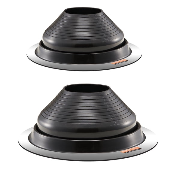 2-Pack EPDM Rubber Roof Flashing Boots for 6-11"Pipes,Flexible Chimney Pipe Seal,High Temp Resistant Vent Flashing for Stove&Roof Pipe