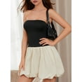 thumbnail image 6 of Komoo Women Bubble Mini Dress Strapless Ruffle A-Line Tube Dress Off Shoulder Backless Puffy Dress, 6 of 8
