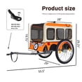 thumbnail image 4 of 55.5" Heavy Duty Pet Bike Trailer with All-Terrain Wheels & Universal Hitch,Trailer with Foldable,Suitable for Large Medium Pets,Orange, 4 of 8