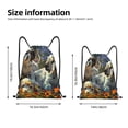 thumbnail image 5 of Yiaed Sunflower Field Spotted Dog Print Drawstring Bags Drawstring Backpack Bulk String Back Pack Gym Sport Bag-Medium, 5 of 5