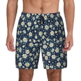 thumbnail image 2 of Goofa Daisy Floral B Printed Men's Swim Trunks Board Shorts Quick Dry Mens Swimming Trunks with Compression Liner,Breathable Fit Hawaii Beach Shorts-, 2 of 9