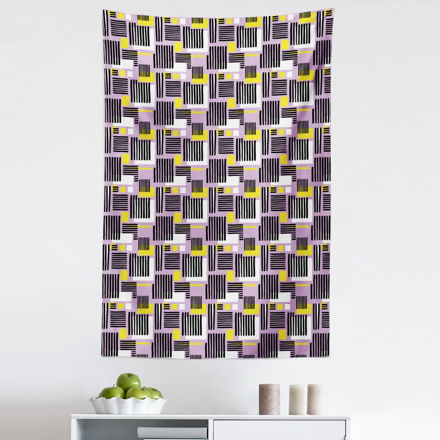 Geometric Tapestry, Abstract Modern Pattern with Grunge Stripes and ...
