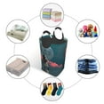thumbnail image 6 of DouZhe 50L Rectangular Laundry Basket, Moon Planet Space Astronaut Prints Waterproof Foldable Laundry Hamper with Aluminum Handles, 6 of 6