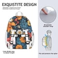 thumbnail image 5 of Colorful Floral Pattern Backpack for School,Cute School Bag,Schoolbag with Adjustable Shoulder Straps & Padded Back,15"x11.42"x5.5", 5 of 6