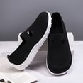 thumbnail image 2 of DLWKIPV Breathable Knit Slip-On Shoes for Women - Lightweight Comfort Flats for Daily WalkinAg & Work(BL+WH,10), 2 of 6