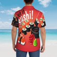 thumbnail image 3 of Lsque Sushi pattern Hawaiian Shirt for Men, Unisex Summer Beach Casual Short Sleeve Button Down Shirts-Large, 3 of 9