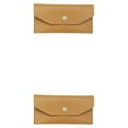 thumbnail image 3 of Sonducket Cartera de cuero PU para mujer, monedero de repuesto de Color sólido, estilo Simple, rectangular, para regalo de cumpleaños, marrón Marrón 2piezas, 3 of 6