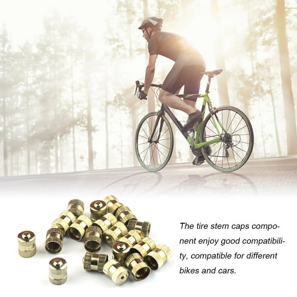 20 Pieces Tire Valve Stem Caps Replacement Tyre Fittings Tire Valve Stem Wheel Component Sturdy Copper Wheel Air Cover Replace Accessory