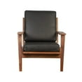 thumbnail image 3 of Casic Lounge Chair With Genuine Leather And Solid Wood Frame, 3 of 4